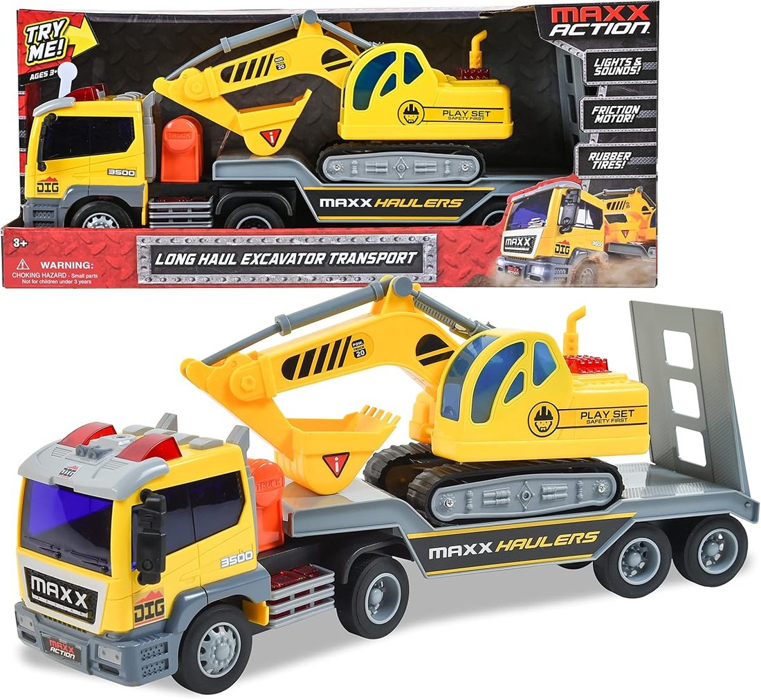 17" Vehicle Transport with Excavator — view 2