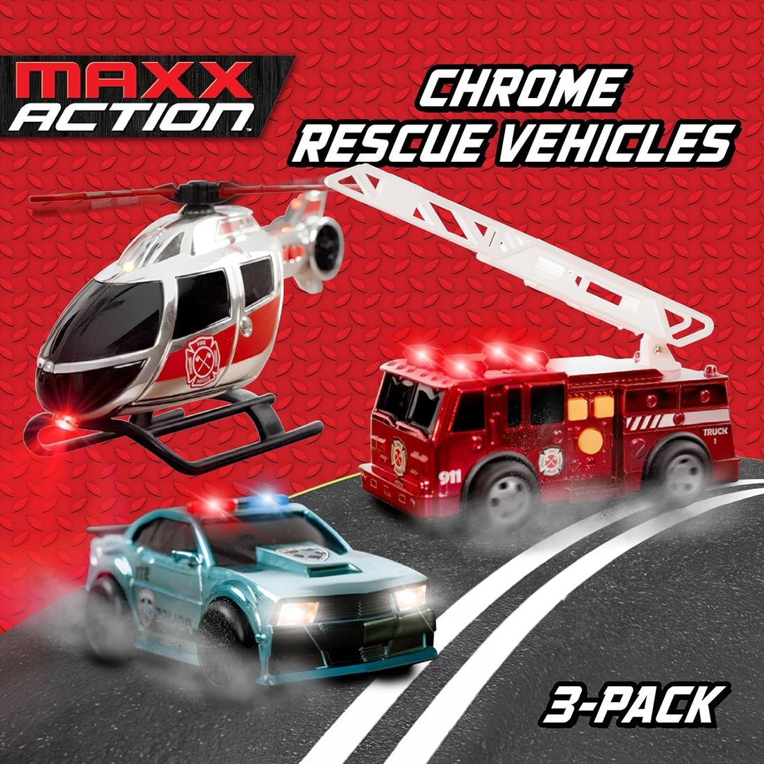Chrome Rescue Vehicles 3 Pack — view 2