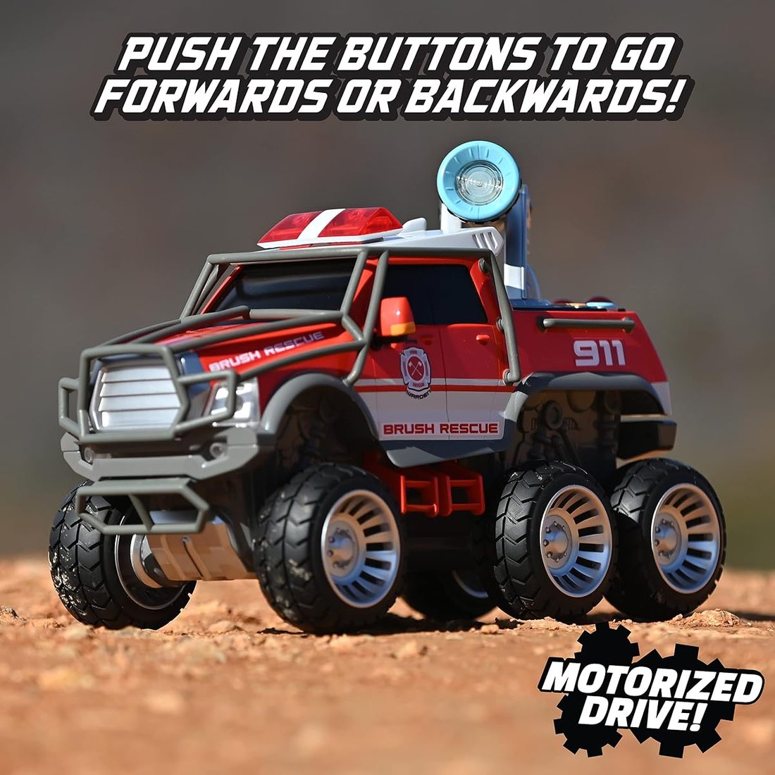 Fire Rescue Off Road Over 14" Firetruck Toy — view 4