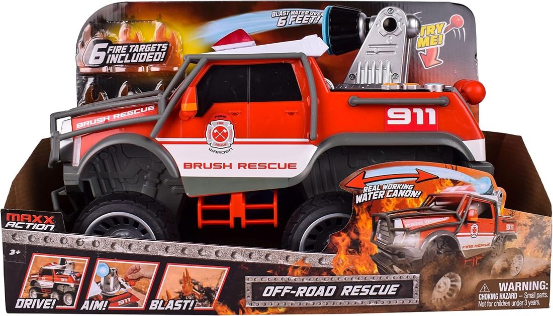 Fire Rescue Off Road Over 14" Firetruck Toy — view 6