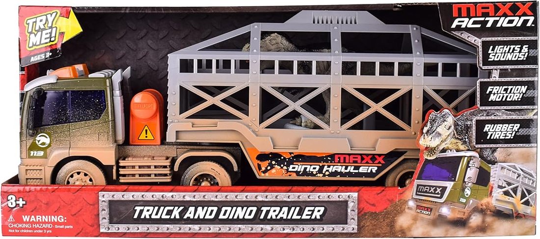 Long Haul Dinosaur Transport Truck & Trailer — view 3