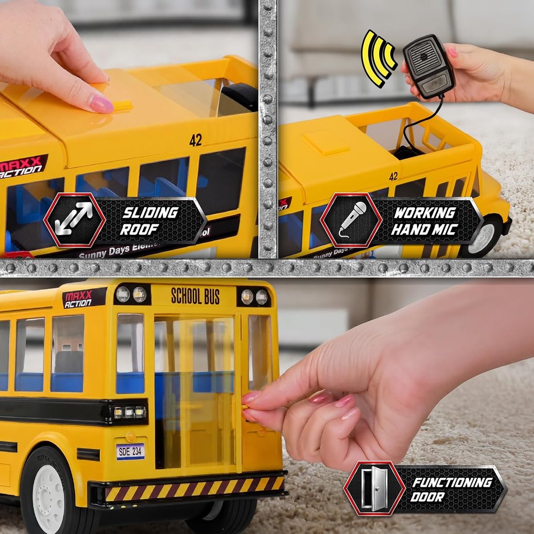 Mega School Bus Toy with Joystick Controls — view 5